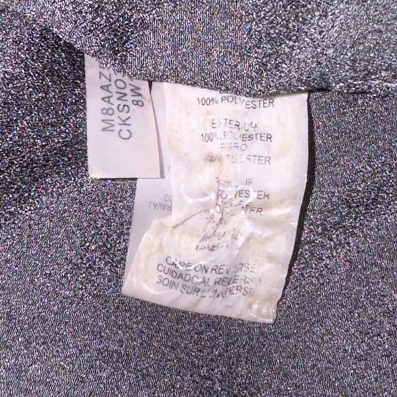 Calvin Klein Black Floral Chiffon Tunic Top women’s Size Medium - Picture 8 of 9